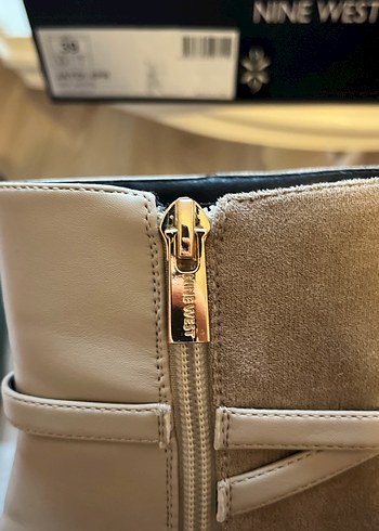 39 Beden camel Renk Nine West Bej Süet Tokalı Kadın Bot