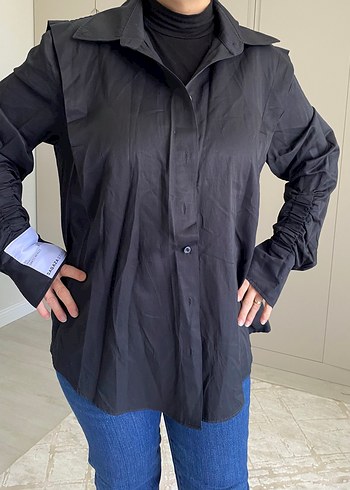 xl Beden Siyah Kadın Gömlek