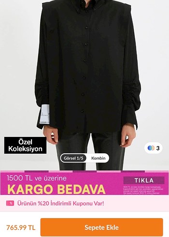Siyah Kadın Gömlek