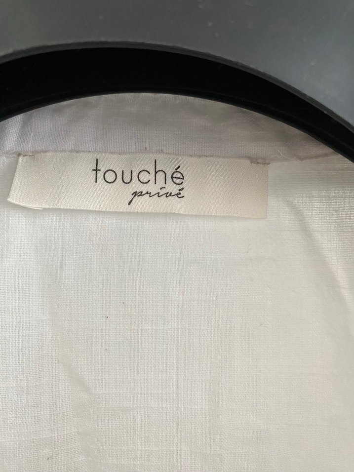 Nakışlı Beyaz Keten Kadın Gömlek - Görsel 2