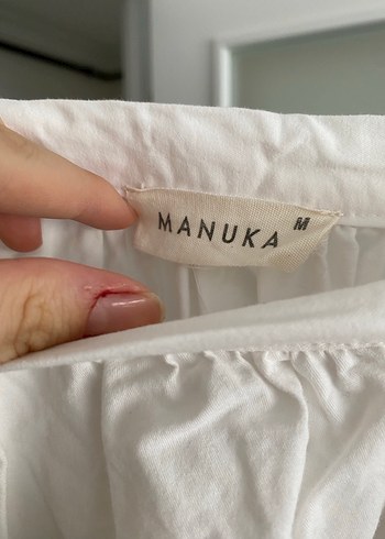 Beyaz Keten Etek - Görsel 3