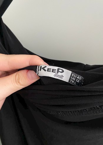 Straplez Drapeli Siyah Mini Elbise - Görsel 2