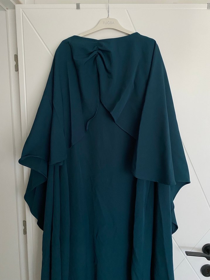 Uzun Yeşil Abiye Elbise - Görsel 3