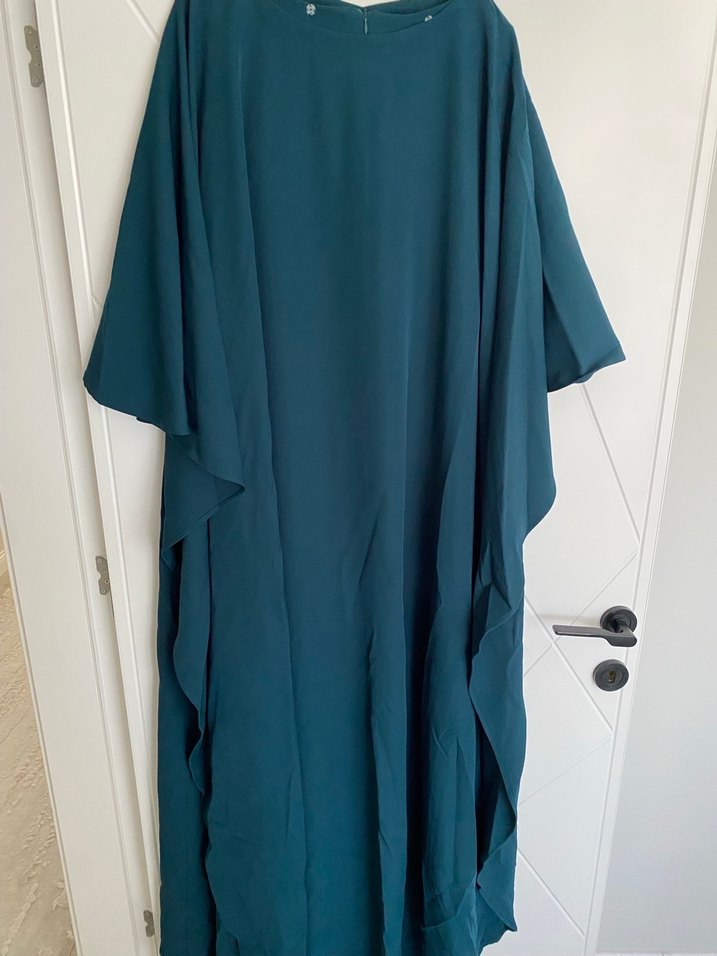 Uzun Yeşil Abiye Elbise - Görsel 4