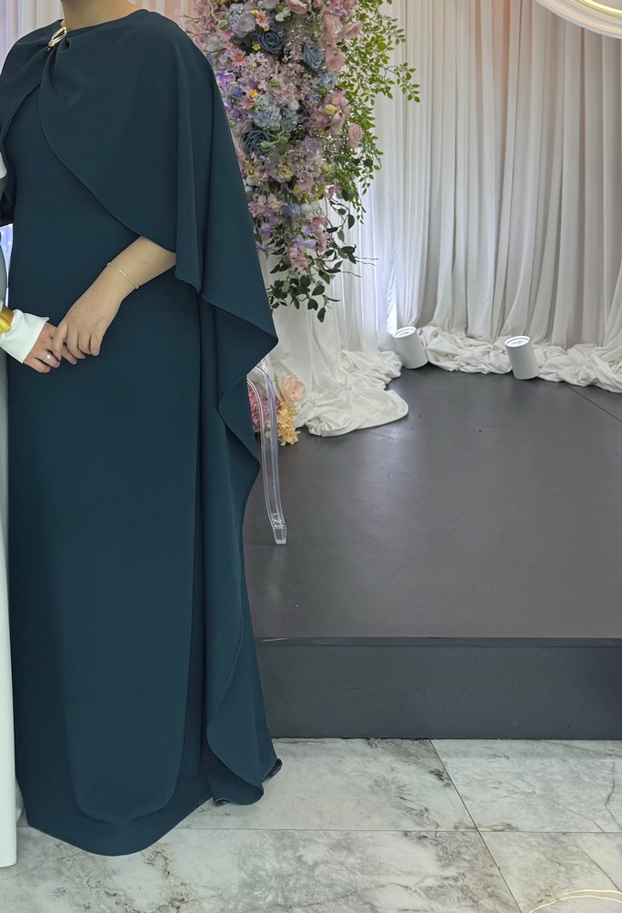 Uzun Yeşil Abiye Elbise - Görsel 2