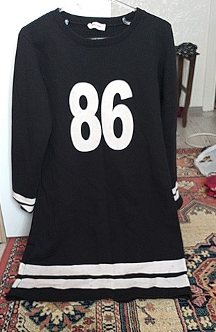 siyah beyaz spor elbise 