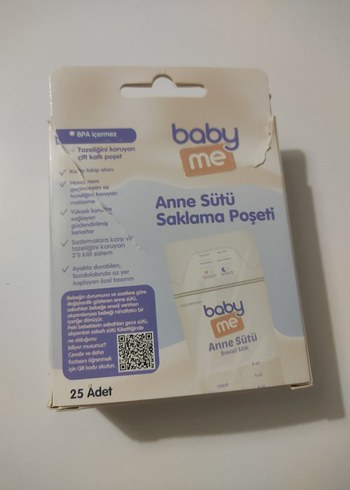 Baby Me Anne Sütü Saklama Poşeti 25 Adet - Görsel 6