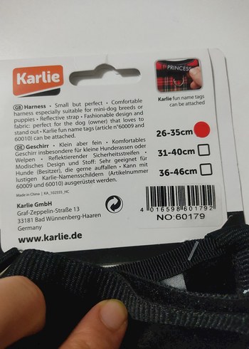 Beden Siyah Reflektörlü Köpek Göğüs Tasması
