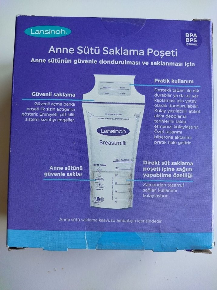 Lansinoh Anne Sütü Saklama Poşeti 50'li - Görsel 2