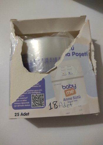 Bebek Anne Sütü Saklama Poşeti 18 Adet