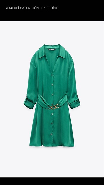 Zara saten elbise