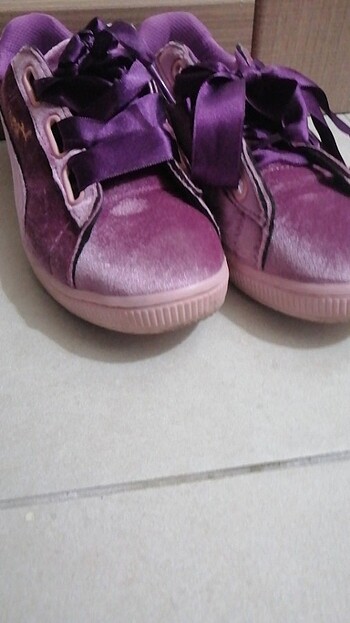 39 numara lila puma kadife spor - Görsel 2