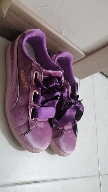 39 numara lila puma kadife spor - Görsel 3