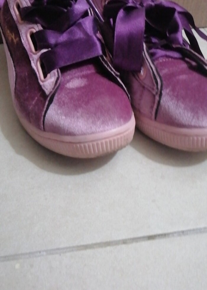 39 numara lila puma kadife spor - Görsel 2