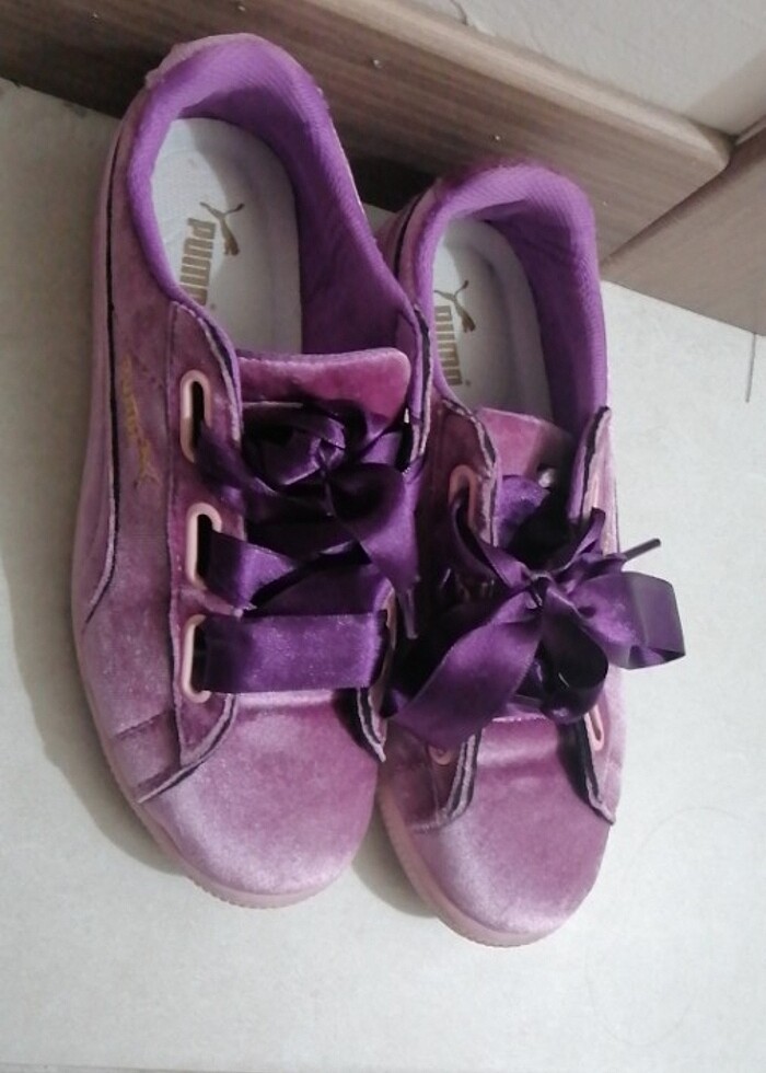 39 numara lila puma kadife spor - Görsel 4