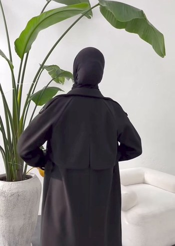 Siyah Kuşaklı Uzun Kaban - Görsel 4