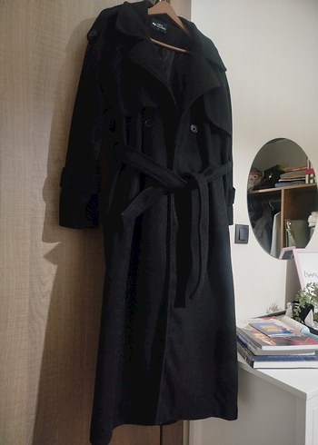 Siyah Çift Düğmeli Kaban - Görsel 3