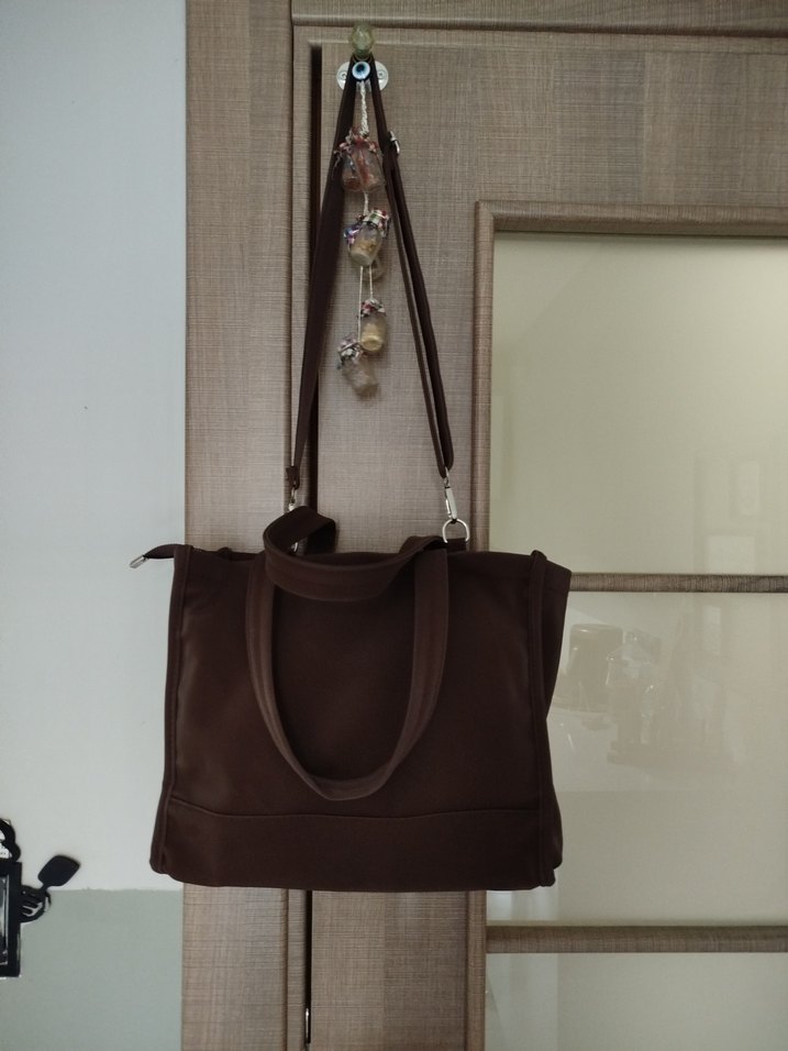 Kahverengi Kadın Baskılı Çanta - Görsel 4