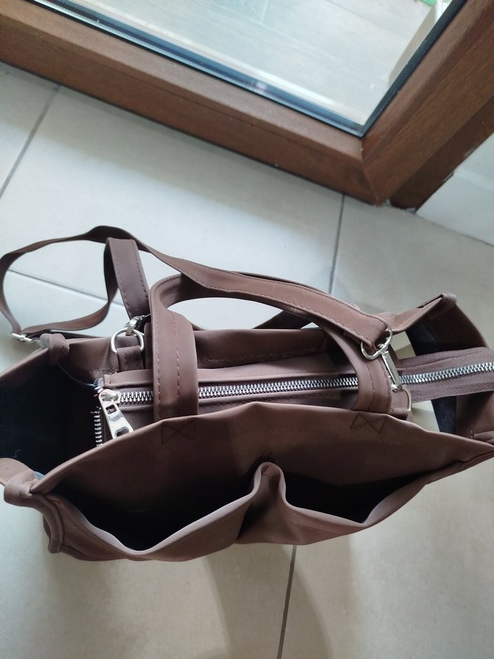 Kahverengi Kadın Baskılı Çanta - Görsel 3