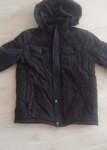 Düğmeli Siyah Erkek Street Wear Mont