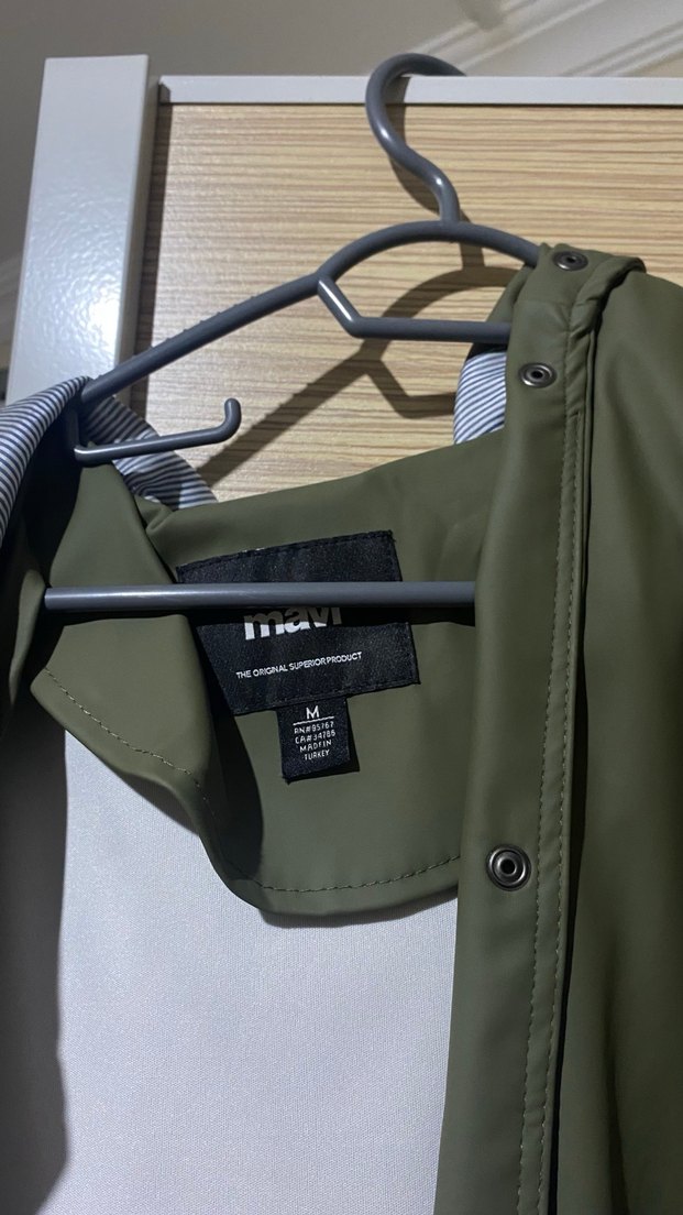 Kadın Haki Midi Trençkot/ Yağmurluk - Görsel 4