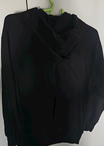 s Beden siyah Renk Siyah Kapüşonlu Oversize Sweatshirt