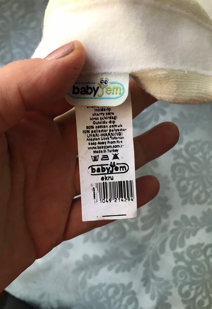 Nakışlı Bej Çocuk Gaz giderici kiraz çekirdekli - Görsel 4