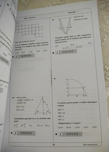  Dgs 5 deneme sınavı 