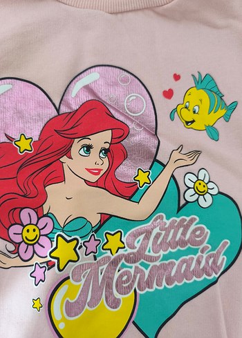 Kız Çocuk Pembe Baskılı Sweatshirt - Görsel 2