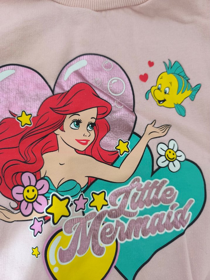 Kız Çocuk Pembe Baskılı Sweatshirt - Görsel 2