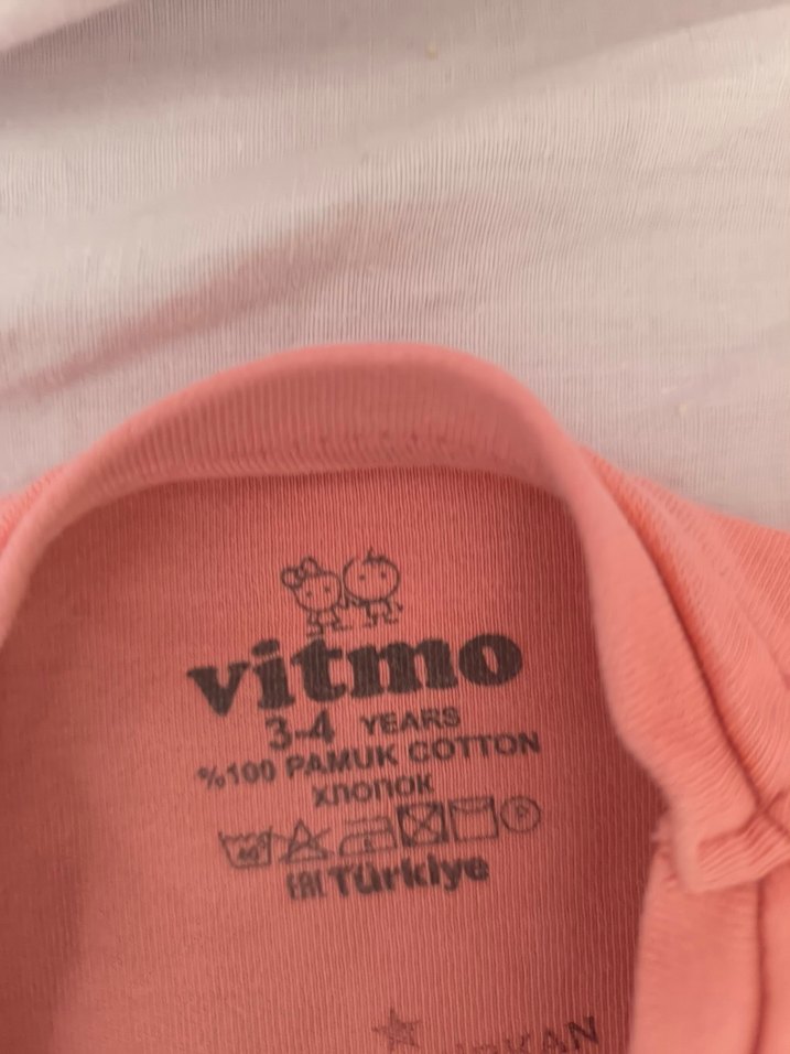 Kız Çocuk Pamuklu Pembe Desenli Pijama Takımı - Görsel 5