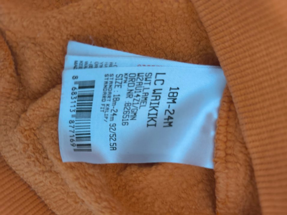 Turuncu Minnie Baskılı Kız Sweatshirt - Görsel 2