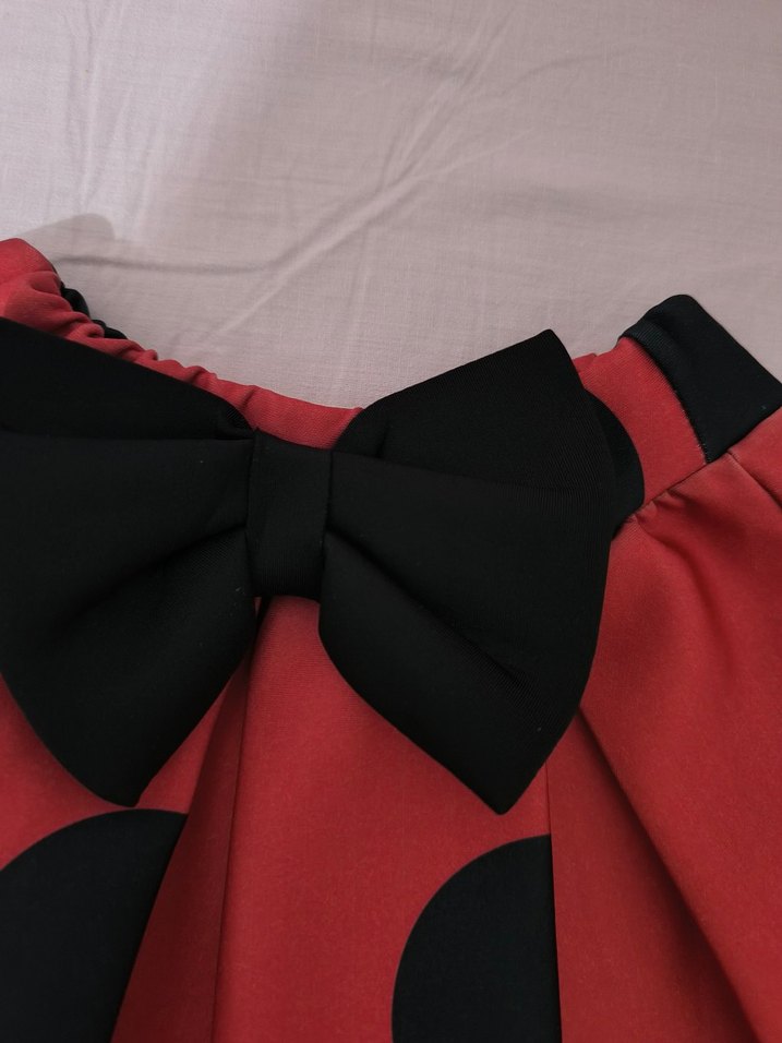 Kırmızı Puantiyeli Kız Çocuk Eteği - Görsel 2