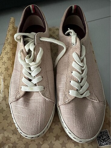 Tommy Hilfiger Tommy toz pembe spor ayakkabı
