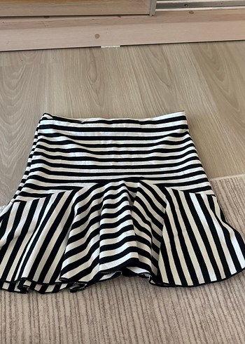 Zara Çizgili Midi Hamile Eteği - Görsel 3