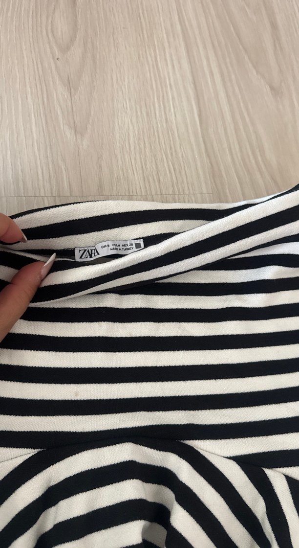 Zara Çizgili Midi Hamile Eteği - Görsel 5