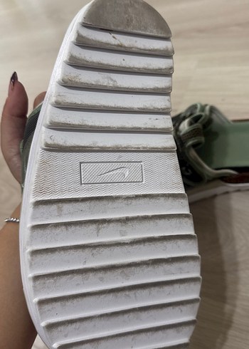 Erkek Spor Terlikler Yeşil Gri Cırt Cırtlı - Görsel 5