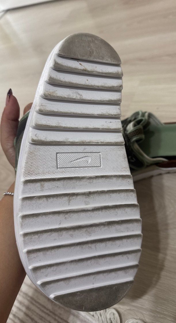 Erkek Spor Terlikler Yeşil Gri Cırt Cırtlı - Görsel 5