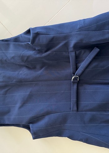 Düğmeli Nakışlı Lacivert Kadın Yelek - Görsel 3