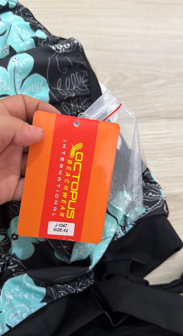 Bohem Tarzlı Mavi Çiçek Desenli Kemerli Mini Mayo - Görsel 4