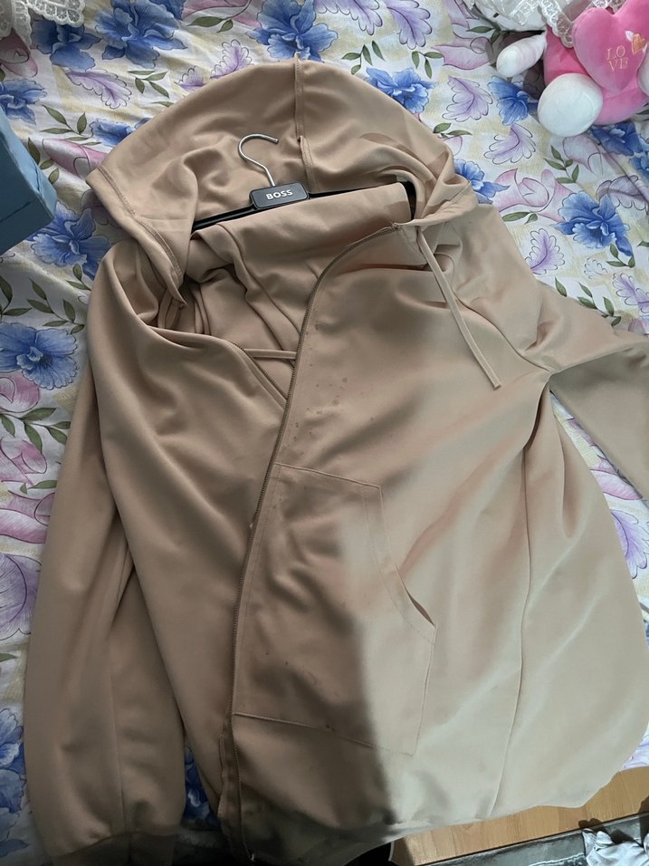 Kadın Bej V Yakalı Uzun Kollu Sweatshirt - Görsel 3