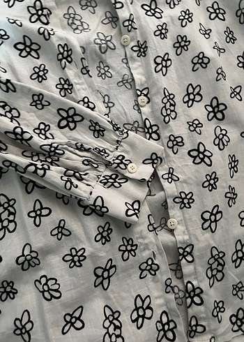 Çiçek Desenli Uzun Kollu Gömlek - Görsel 2