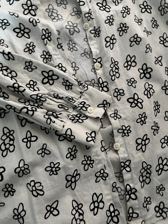 Çiçek Desenli Uzun Kollu Gömlek - Görsel 2