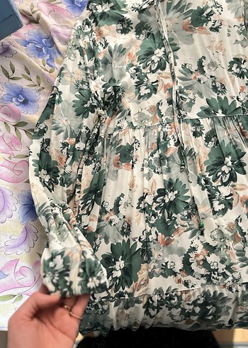 Bohem Tarz Uzun Çiçek Desenli Elbise - Görsel 4