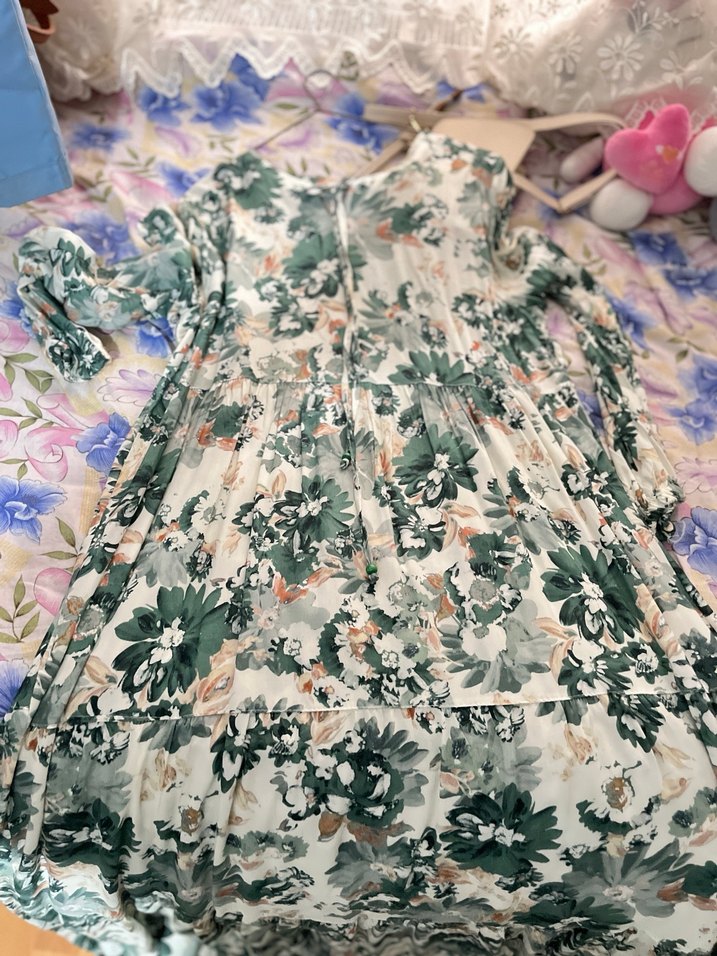 Bohem Tarz Uzun Çiçek Desenli Elbise - Görsel 2