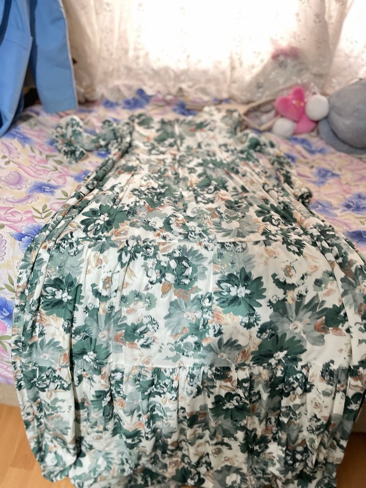 Bohem Tarz Uzun Çiçek Desenli Elbise - Görsel 3