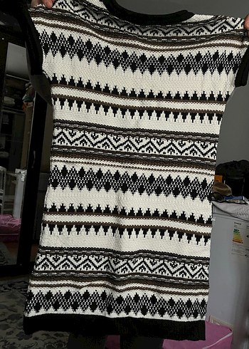 Desenli Bohem Kadın Triko Süveter - Görsel 3