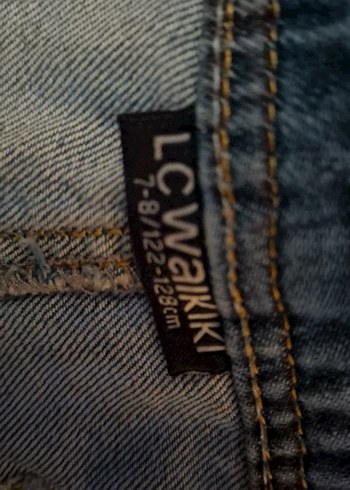 Kızlar için Geniş Kesim Kot Salopet - Görsel 7