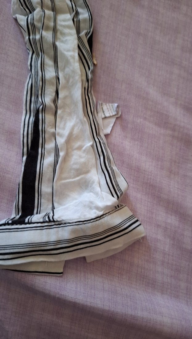 Gri Çizgili Kadın Uzun Kollu Gömlek - Görsel 4