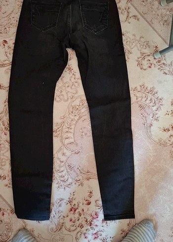 Kadın Siyah Dar Kesim Kot Pantolon - Görsel 7